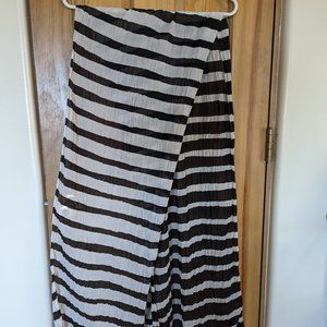 Gudrun Sjoden Black & White Striped Organic Cotton Scarf -- New (2 available)